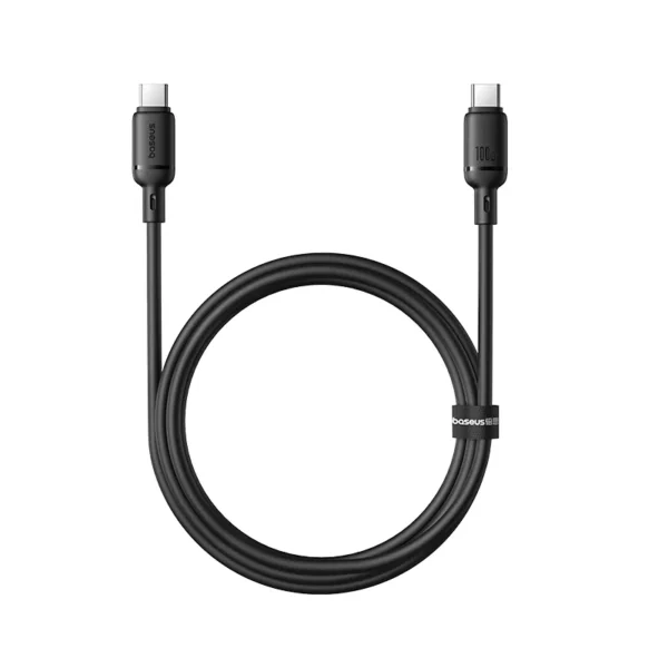 Baseus Silky Series USB-C to USB-C Cable – 100 W PD, Flexible Silicone Jacket