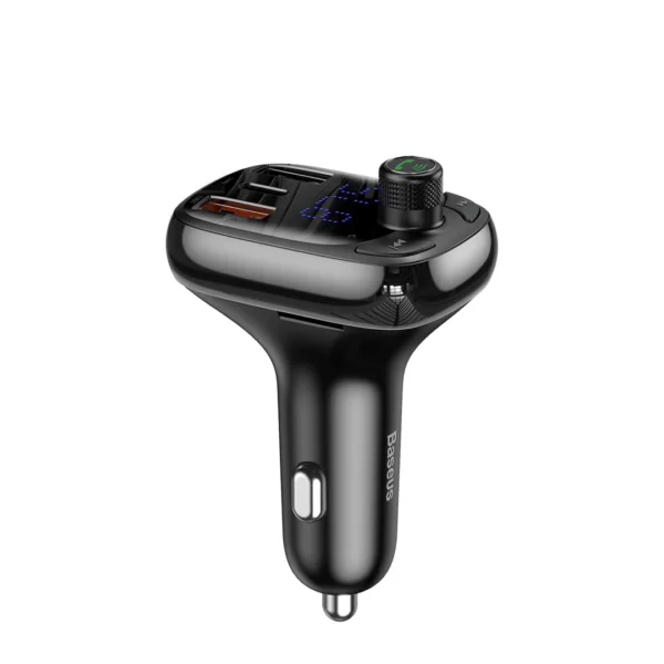 Baseus S-13 T-Shaped Bluetooth Car MP3 — PPS Edition with Triple-Port Charging