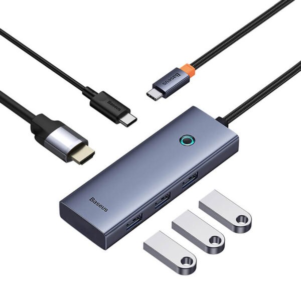 Baseus UltraJoy Series 5-Port Hub — Type-C, 4K HDMI, Gigabit LAN