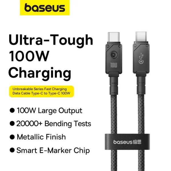 Baseus Unbreakable Series USB-C to USB-C Cable — 100W Fast Charge