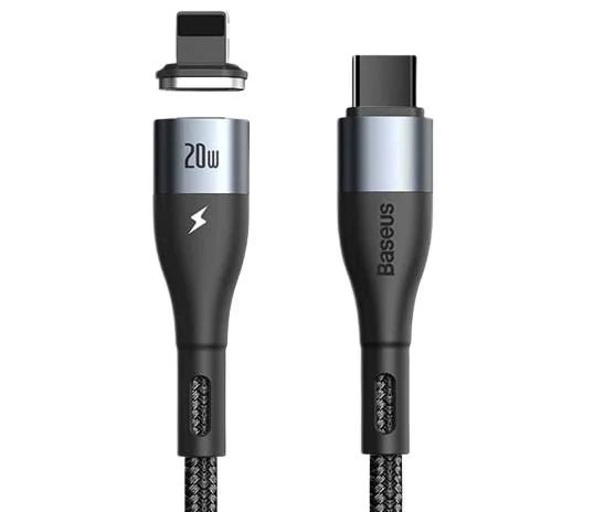 Baseus Zinc Magnetic Series — 2m USB to iPhone 2.4A Cable (Black)