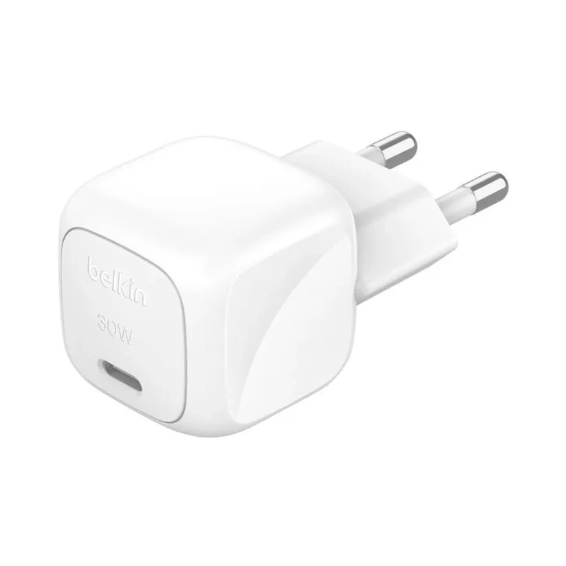 Belkin 30W USB-C PD 3.1 Compact Wall Charger — Single-Port Fast Charge