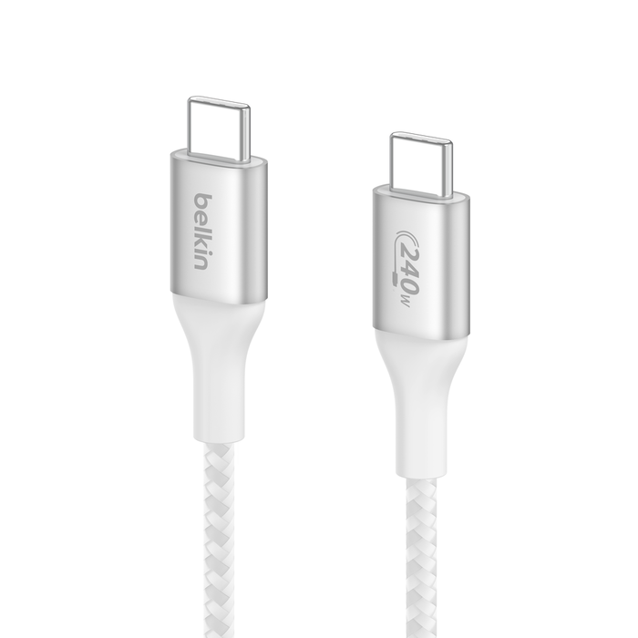 Belkin BoostCharge USB-C to USB-C 240W Cable — 3.3 ft White
