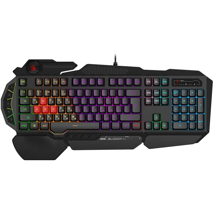 Bloody B310N Neon Keyboard (Black) — 9 Macro Keys & KeyDominator
