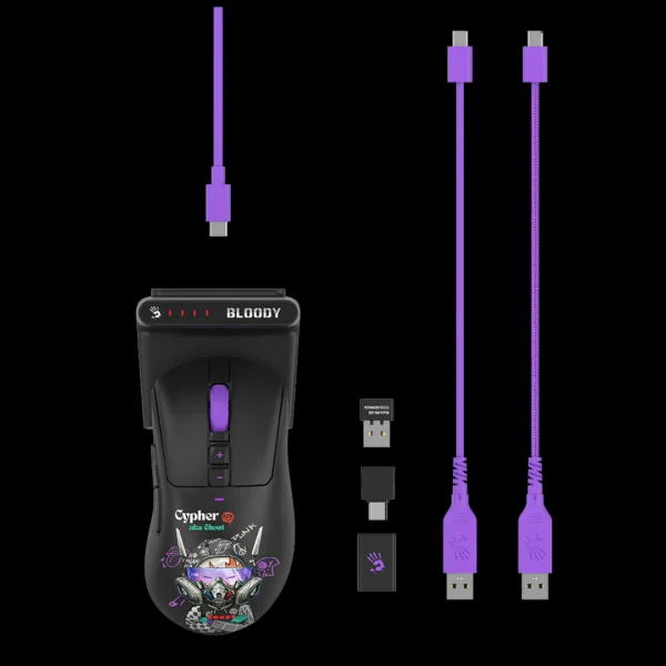 Bloody R73 Ultra Duo Cypher Ghost — WaveLink Dual Mode, 75H Battery