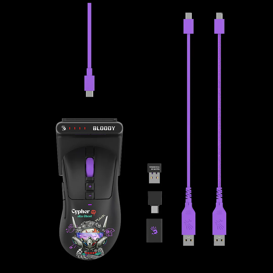 Bloody R73 Ultra Duo Cypher Ghost — WaveLink Dual Mode, 75H Battery