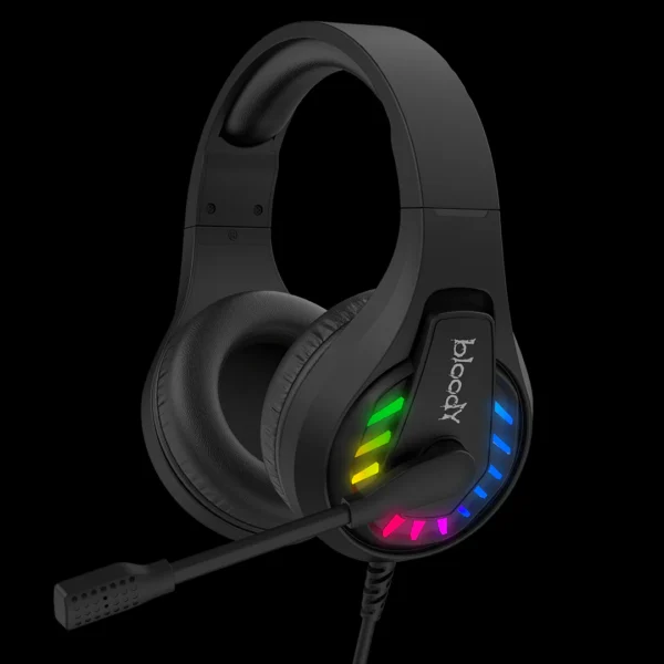 Bloody G230P Gaming Headset — 50 mm Stereo & Neon USB Lighting