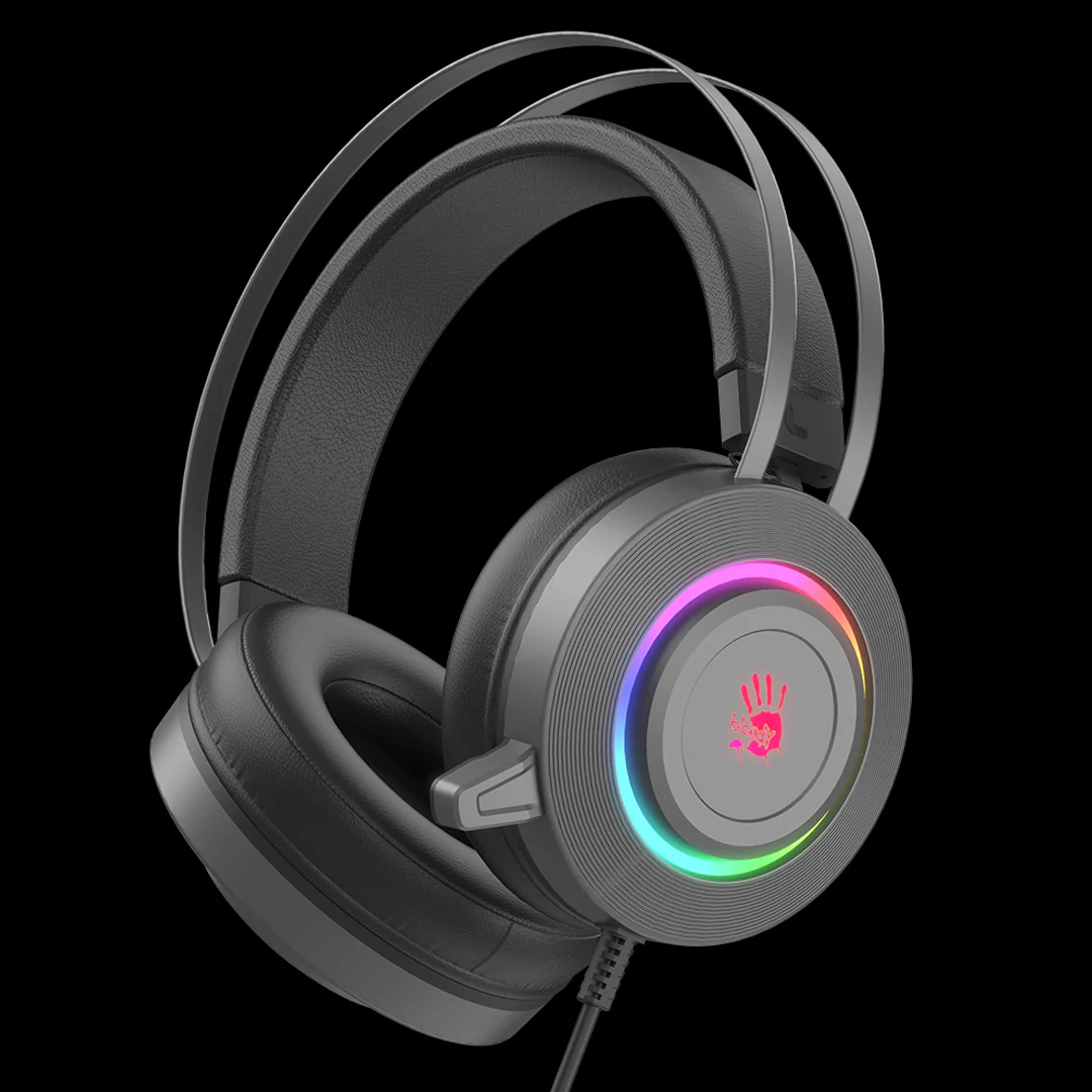 Bloody G521S Grey Gaming Headset — 50mm Drivers, RGB Ear Cups