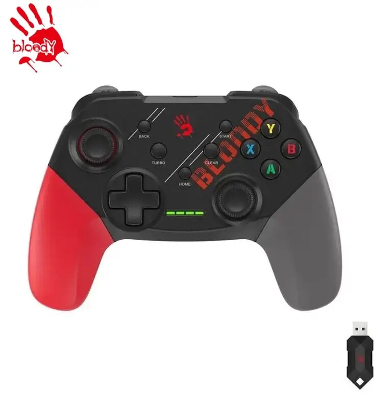 Bloody GPW50 Sports Red Gamepad — USB Wired & 2.4G Wireless Dual Mode