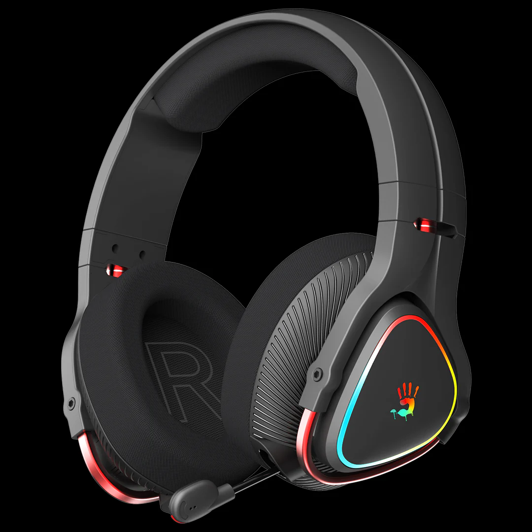 Bloody MR710 RGB Wireless Headset — 44H Battery, Foldable Frame