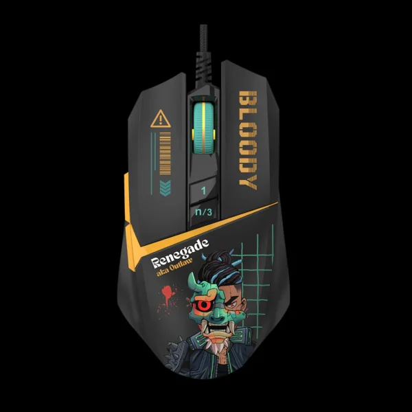 Bloody W63 Max Savage Impact RGB Mouse – 6 Left-Key Weapon Modes