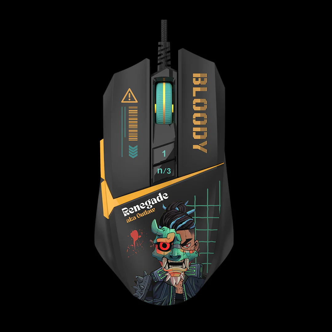 Bloody W63 Max Savage Impact RGB Mouse – 6 Left-Key Weapon Modes