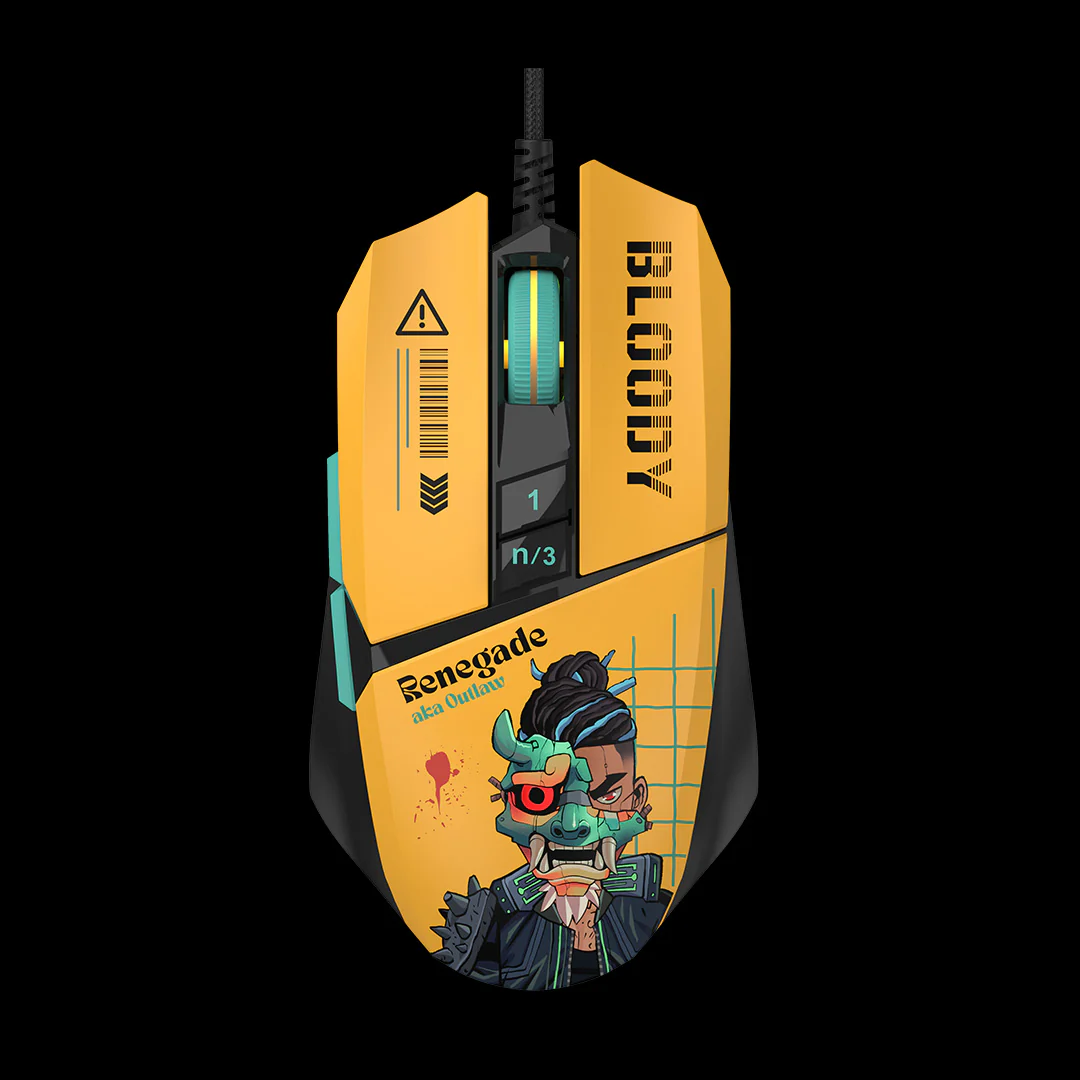 Bloody W63 Max Savage Impact RGB Mouse – 6 Left-Key Weapon Modes