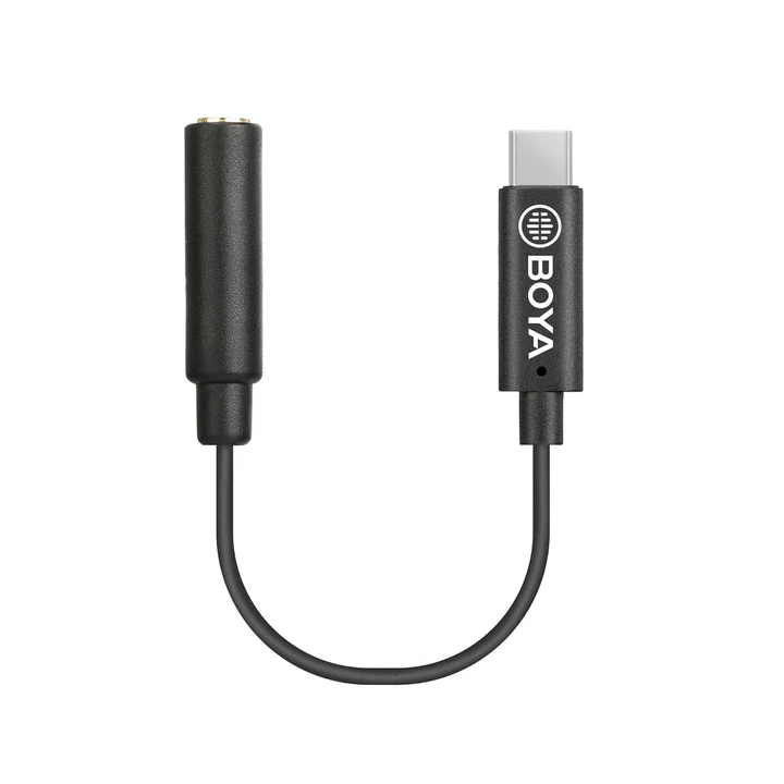 Boya BY-K9 — USB-C to 3.5 mm TRRS Audio Adapter (48 kHz)