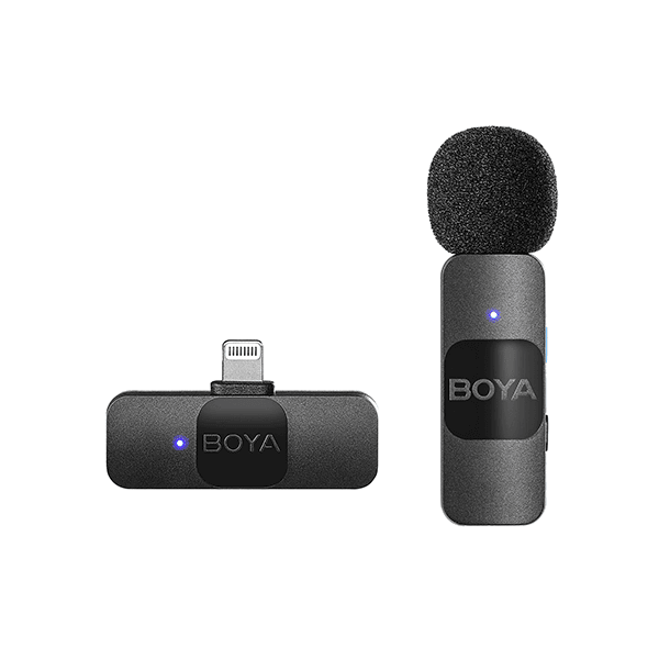 Boya BY-V1 — 2.4GHz Ultracompact Wireless Mic for iOS & Mobile Recording