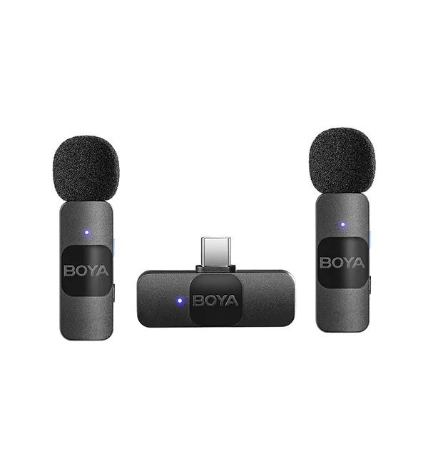 Boya BY-V20 2.4 GHz Wireless Mic Kit — Compact 50 m Mobile Recording