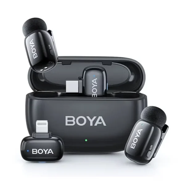 BOYA mini 2 Clip-On Wireless Mic – iPhone & Android Lavalier Kit