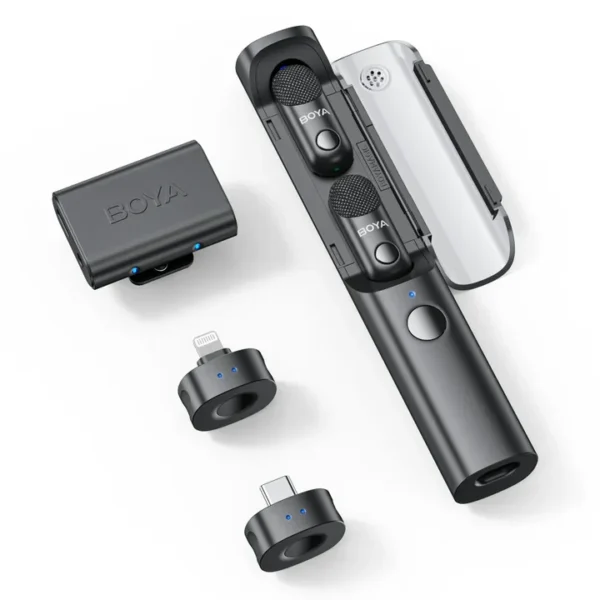 BOYA BOYAMAGIC-02 Wireless Lavalier – Lightning, USB-C and Camera Receivers