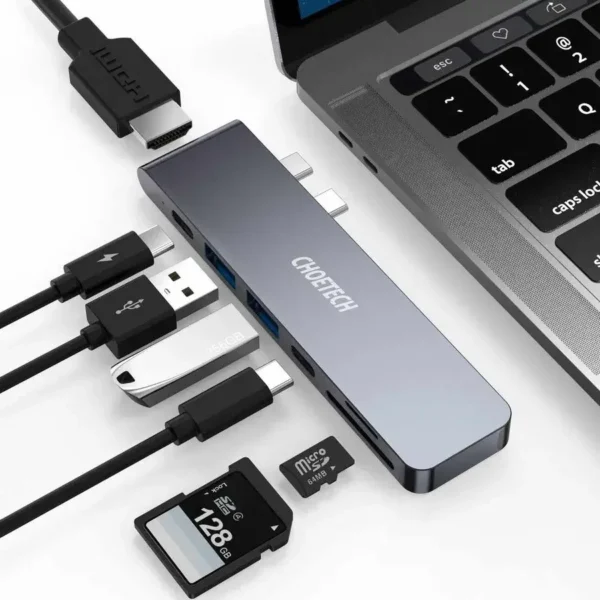 Choetech HUB-M14 USB-C Hub — 7-in-2 with HDMI 4K and Thunderbolt 3
