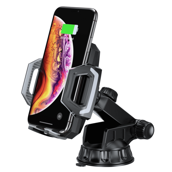 Choetech T521-F In-Car 15W Wireless Charger — 360° Mount & Dashboard Grip