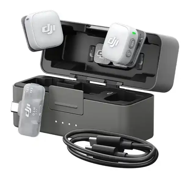 DJI Mic Mini 2 Wireless Kit — Dual Transmitters, Mobile Receiver & Charging Case