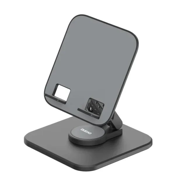 DUDAO F10MAX Desk Stand — Full-Rotation Foldable Holder (Black/Silver)