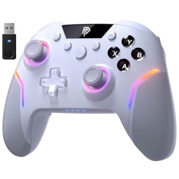 EasySMX X20 Wireless & Wired Gamepad — Hall Effect Sticks, Trigger Lock, White