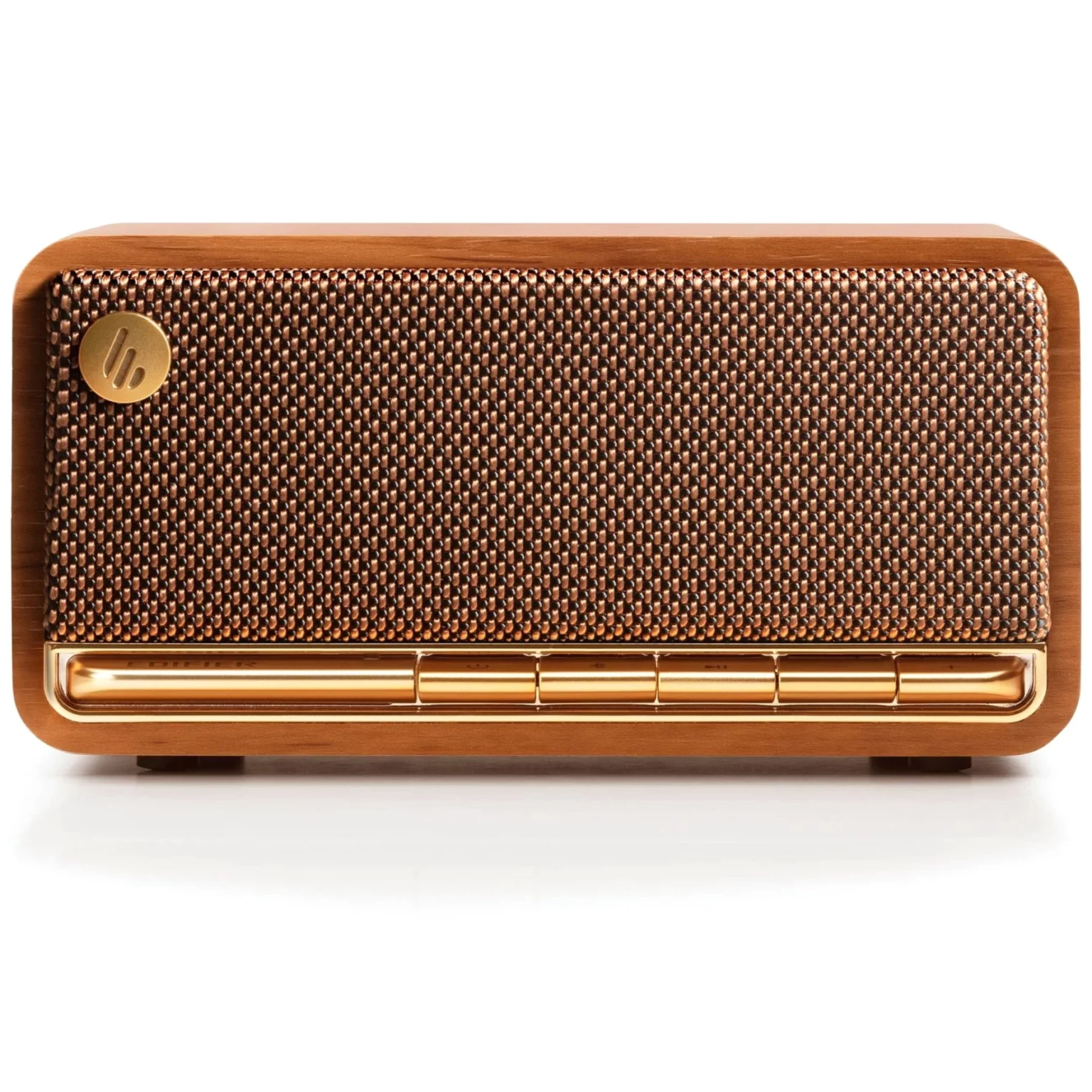 Edifier MP230 Portable Bluetooth Speaker — Retro Wood Cabinet, Class-D 20W RMS (Brown)