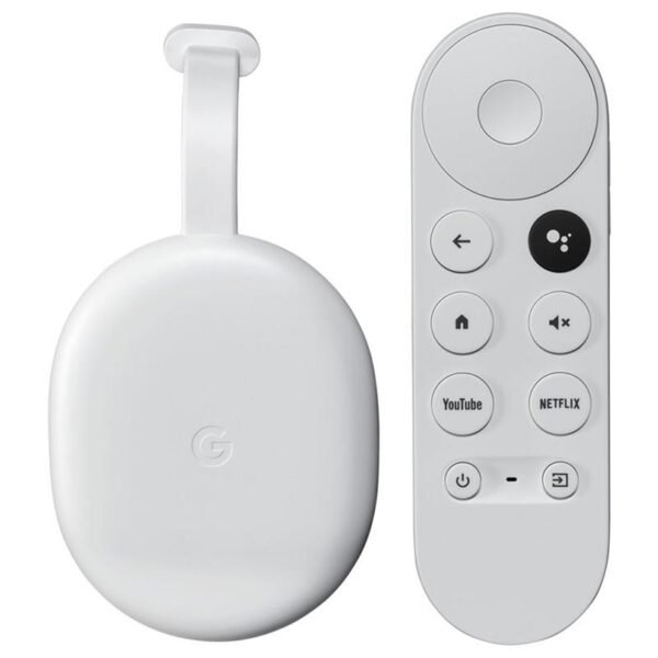Google Chromecast with Google TV 4K Snow — Cast, Apps & Live TV in 4K HDR