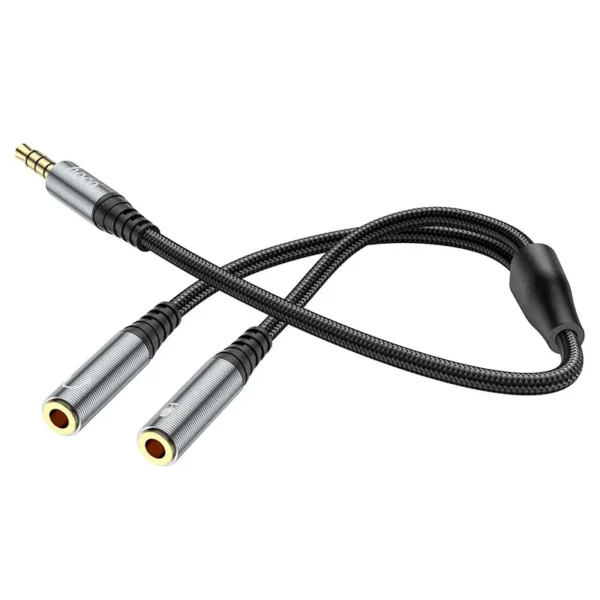 Hoco UPA21 Split-Plug Headset Cable — 3.5mm Male to Two Female Jacks
