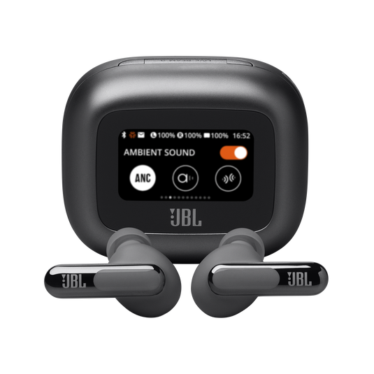JBL Live Beam 3 — Touchscreen Charging Case, Adaptive ANC & 48-Hour Listening