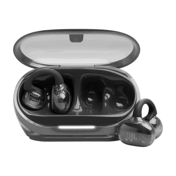 JBL Soundgear Clips (Ghost Black) — Open-Ear Clips with 32h Playtime