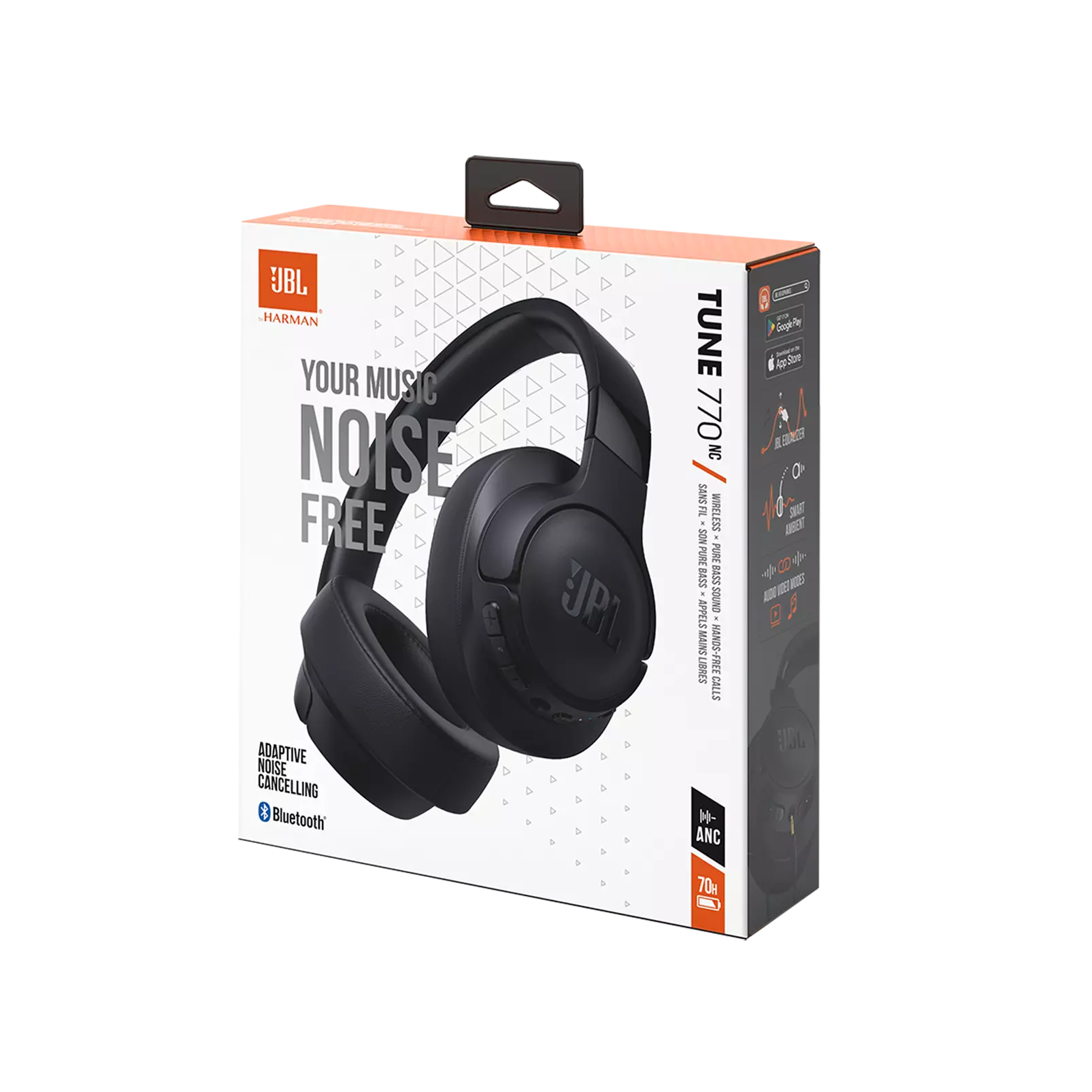 JBL Tune 770NC Over-Ear Headphones — Adaptive ANC, Bluetooth 5.3, Up to 70 Hours