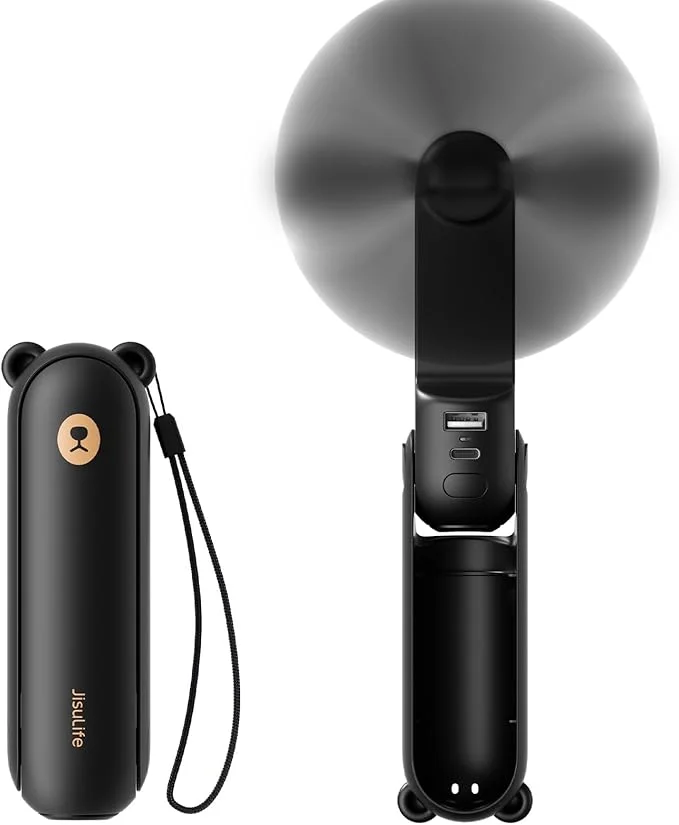 Jisulife F8 Life8 Pocket Handheld Fan – USB Power Bank & Built-In Light