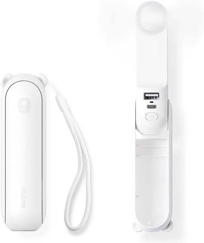 Jisulife F8 Life8 Pocket Handheld Fan – USB Power Bank & Built-In Light