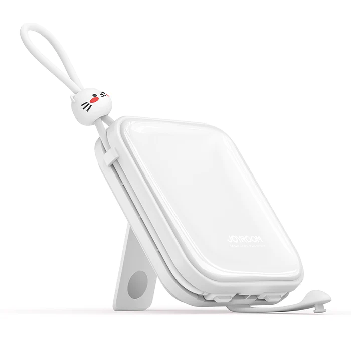 Joyroom JR-L008 Cutie 10000mAh Power Bank — Kickstand, Type-C and Lightning