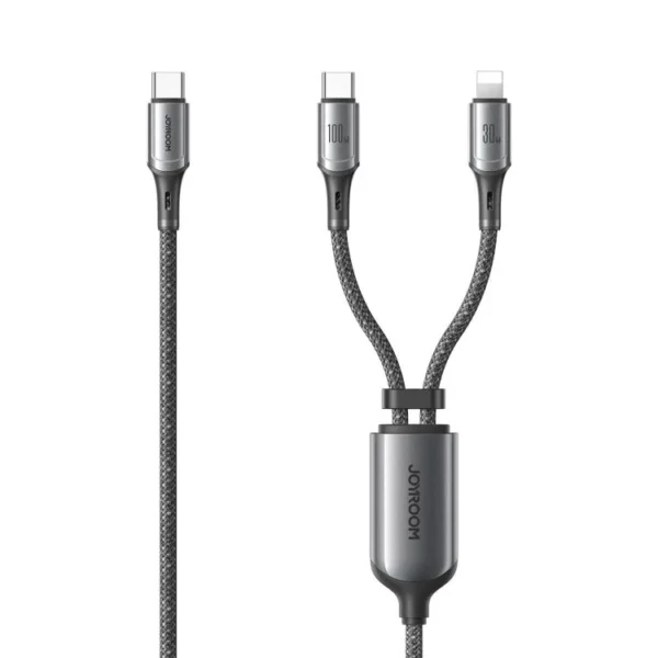 Joyroom S-A57 RapidX 100W Cable — Dual USB-C & Lightning Output, 1.5 m