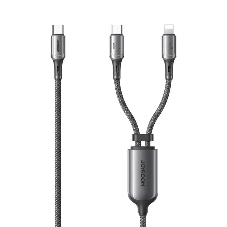 Joyroom S-A57 RapidX 100W Cable — Dual USB-C & Lightning Output, 1.5 m