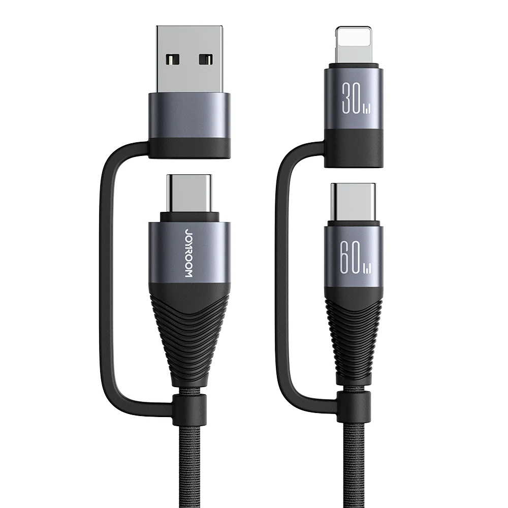 Joyroom S-A37 1.2m 4-in-1 Cable | 60W USB-C PD & 30W Lightning