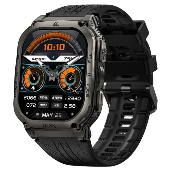 Kospet Tank M3 — Full-Metal Rugged Watch, 1.96″ Always-On AMOLED & Calls