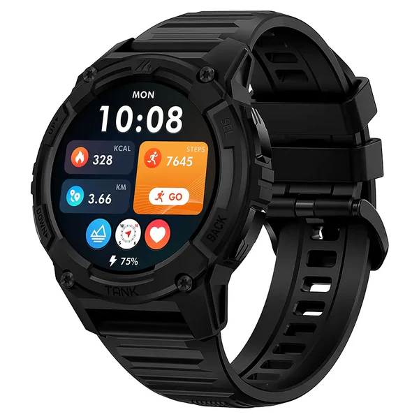 KOSPET Tank S2 Bluetooth Smartwatch — 1.32″ AMOLED, 12-Day Runtime & Dual-Band GNSS