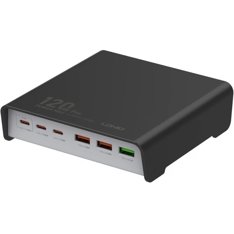Ldnio Q605 120W Desktop Charger — Six USB Ports, Up to 65W Combined