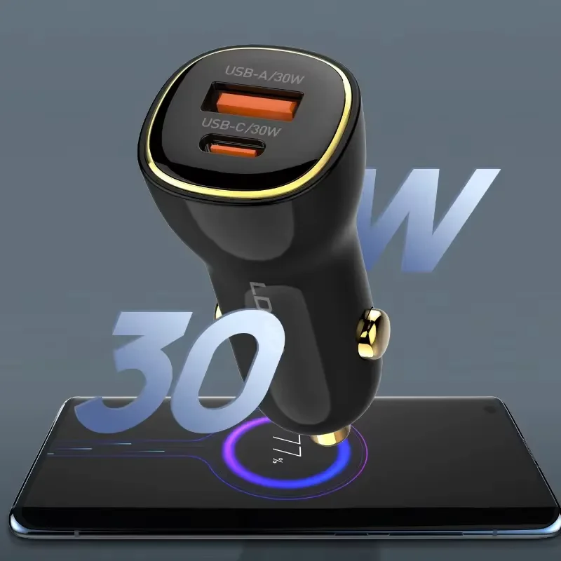 Ldnio C103 Car Charger — 60W PD/QC with USB-A and USB-C