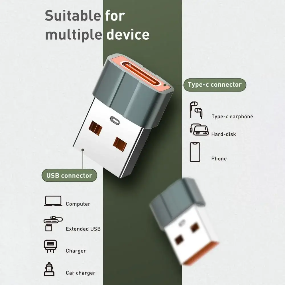 LDNIO LC150 USB-C Female to USB-A Male OTG Adapter – Compact Aluminum