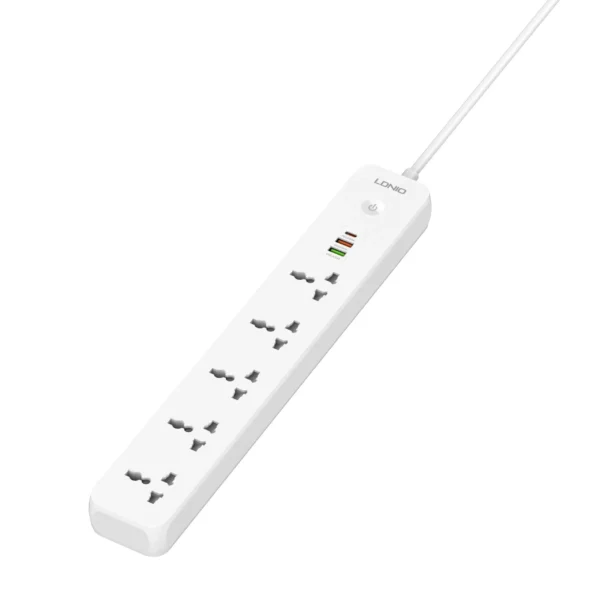 Ldnio SC5319 Defender Power Extension — 5 AC Sockets, 38W USB & Surge Protection