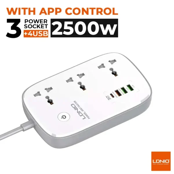 LDNIO SCW3451 App-Controlled Extension — WiFi Timing & Fast Charge