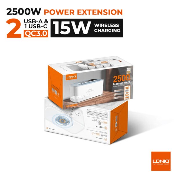 Ldnio SN5311W 2500W Power Box — Wireless Charging & Multi-Port USB
