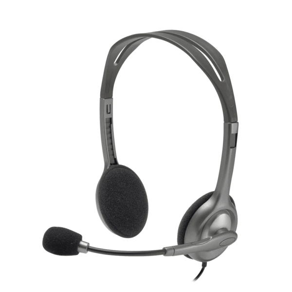 Logitech H110 Dual-Plug Stereo Headset — Separate 3.5 mm Mic and Audio Ports