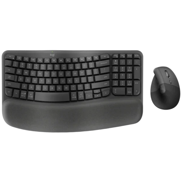 Logitech Wave Keys & Lift Combo — Ergonomic Wireless Keyboard and Vertical Mouse