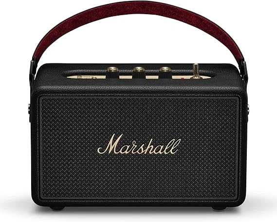 Marshall Kilburn III Bluetooth Speaker (Black & Brass) – 50W & 50+ Hour Battery